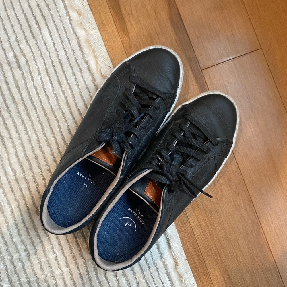 Cole Haan black tennis sneakers